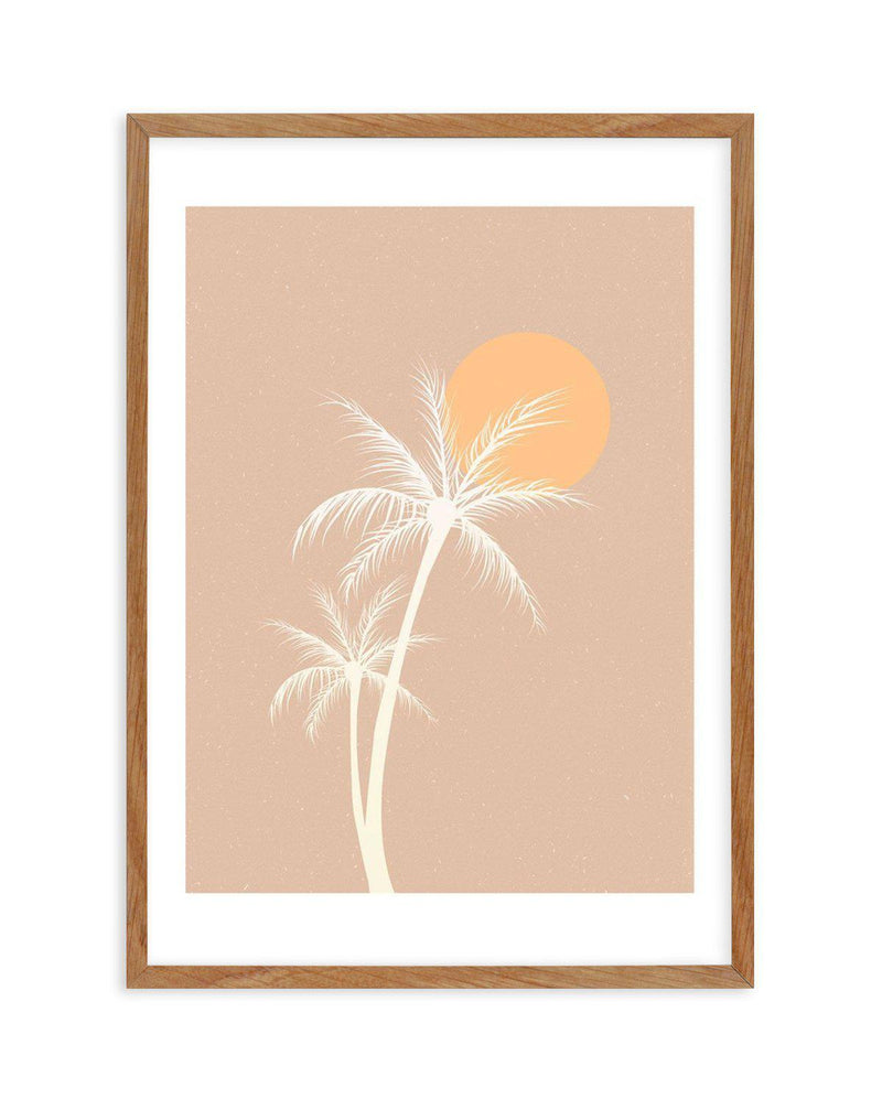 SHOP 70s Sunset Palm Vintage Boho Illustration Fine Art Print – Olive ...