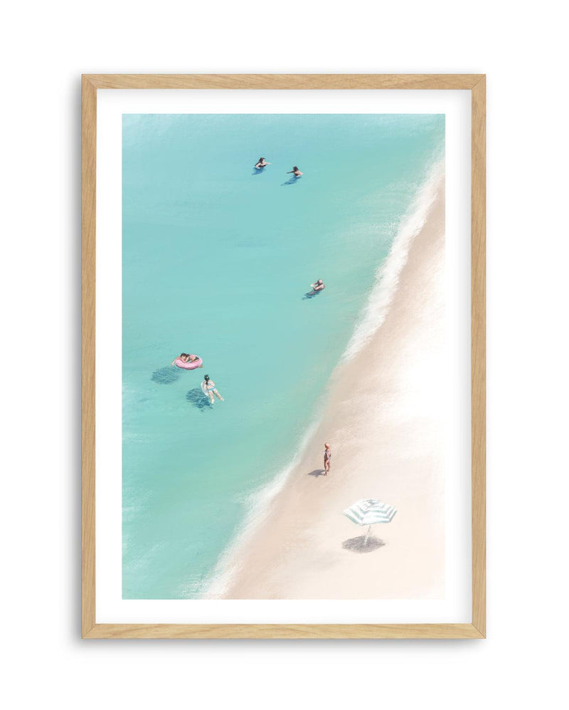 A Day at the Beach I Art Print-PRINT-Olive et Oriel-Simmo-A5 | 5.8" x 8.3" | 14.8 x 21cm-Oak-With White Border-Buy-Australian-Art-Prints-Online-with-Olive-et-Oriel-Your-Artwork-Specialists-Austrailia-Decorate-With-Coastal-Photo-Wall-Art-Prints-From-Our-Beach-House-Artwork-Collection-Fine-Poster-and-Framed-Artwork