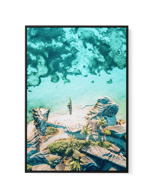 Above The Sea | Seychelles | Framed Canvas-CANVAS-You can shop wall art online with Olive et Oriel for everything from abstract art to fun kids wall art. Our beautiful modern art prints and canvas art are available from large canvas prints to wall art paintings and our proudly Australian artwork collection offers only the highest quality framed large wall art and canvas art Australia - You can buy fashion photography prints or Hampton print posters and paintings on canvas from Olive et Oriel and