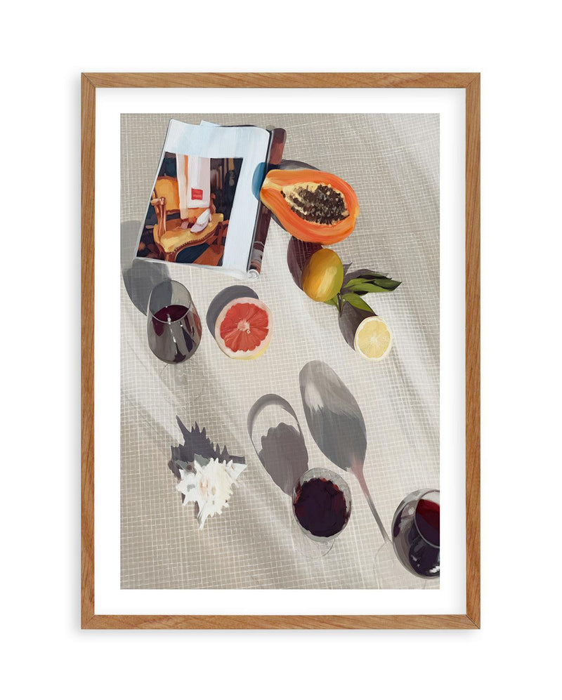 Afternoon Pinot Noir I Art Print-PRINT-Olive et Oriel-Olive et Oriel-50x70 cm | 19.6" x 27.5"-Walnut-With White Border-Buy-Australian-Art-Prints-Online-with-Olive-et-Oriel-Your-Artwork-Specialists-Austrailia-Decorate-With-Coastal-Photo-Wall-Art-Prints-From-Our-Beach-House-Artwork-Collection-Fine-Poster-and-Framed-Artwork