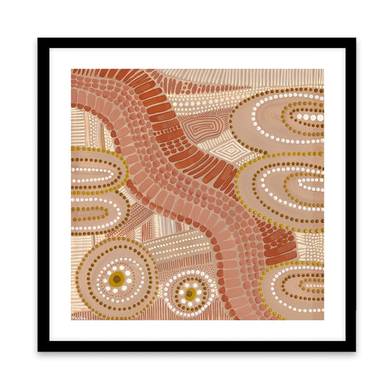 Along the River By Domica Hill Art Print-PRINT-Olive et Oriel-Domica Hill-70x70 cm | 27.5" x 27.5"-Black-With White Border-Buy-Australian-Art-Prints-Online-with-Olive-et-Oriel-Your-Artwork-Specialists-Austrailia-Decorate-With-Coastal-Photo-Wall-Art-Prints-From-Our-Beach-House-Artwork-Collection-Fine-Poster-and-Framed-Artwork