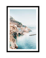 Amalfi Sunsets I Art Print-PRINT-Olive et Oriel-Olive et Oriel-A5 | 5.8" x 8.3" | 14.8 x 21cm-Black-With White Border-Buy-Australian-Art-Prints-Online-with-Olive-et-Oriel-Your-Artwork-Specialists-Austrailia-Decorate-With-Coastal-Photo-Wall-Art-Prints-From-Our-Beach-House-Artwork-Collection-Fine-Poster-and-Framed-Artwork
