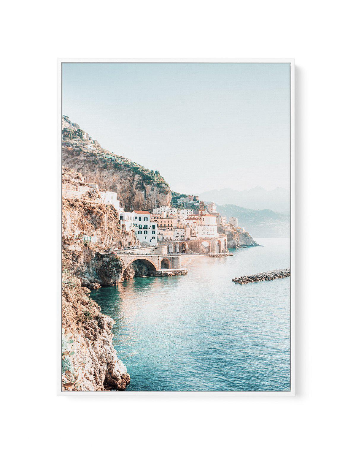 Amalfi Sunsets I | Framed Canvas-CANVAS-You can shop wall art online with Olive et Oriel for everything from abstract art to fun kids wall art. Our beautiful modern art prints and canvas art are available from large canvas prints to wall art paintings and our proudly Australian artwork collection offers only the highest quality framed large wall art and canvas art Australia - You can buy fashion photography prints or Hampton print posters and paintings on canvas from Olive et Oriel and have them