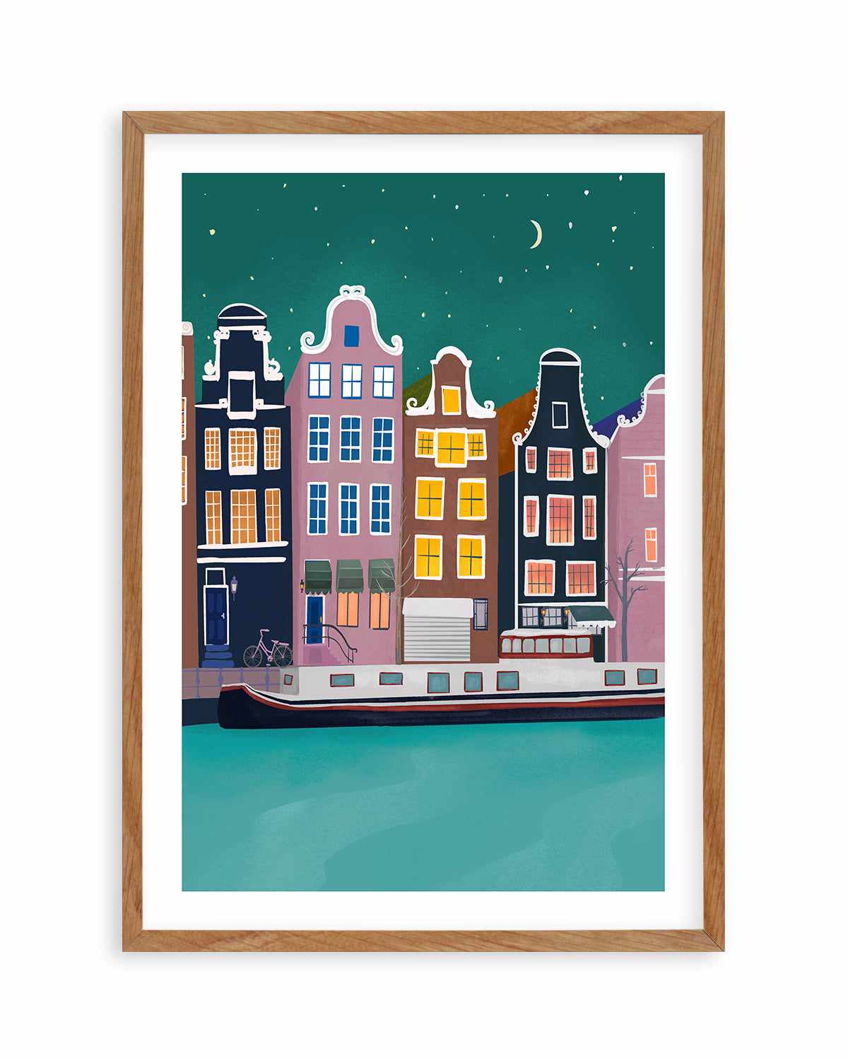 Amsterdam Nights by Petra Lizde Art Print