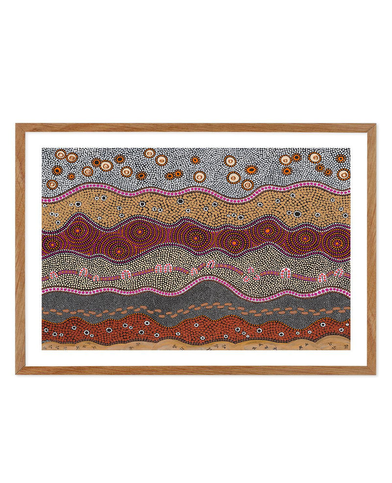 Ancestors In The Sky By Domica Hill Art Print-PRINT-Olive et Oriel-Domica Hill-50x70 cm | 19.6" x 27.5"-Walnut-With White Border-Buy-Australian-Art-Prints-Online-with-Olive-et-Oriel-Your-Artwork-Specialists-Austrailia-Decorate-With-Coastal-Photo-Wall-Art-Prints-From-Our-Beach-House-Artwork-Collection-Fine-Poster-and-Framed-Artwork