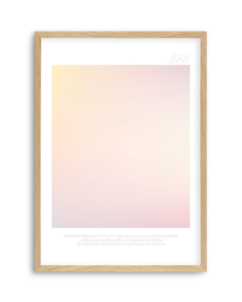 Angel Number 888 Art Print-PRINT-Olive et Oriel-Olive et Oriel-A4 | 8.3" x 11.7" | 21 x 29.7cm-Oak-With White Border-Buy-Australian-Art-Prints-Online-with-Olive-et-Oriel-Your-Artwork-Specialists-Austrailia-Decorate-With-Coastal-Photo-Wall-Art-Prints-From-Our-Beach-House-Artwork-Collection-Fine-Poster-and-Framed-Artwork