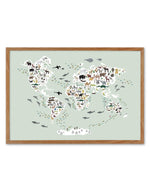 Animals of the World | Sage Art Print-PRINT-Olive et Oriel-Olive et Oriel-50x70 cm | 19.6" x 27.5"-Walnut-With White Border-Buy-Australian-Art-Prints-Online-with-Olive-et-Oriel-Your-Artwork-Specialists-Austrailia-Decorate-With-Coastal-Photo-Wall-Art-Prints-From-Our-Beach-House-Artwork-Collection-Fine-Poster-and-Framed-Artwork