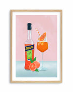 Aperol Spritz Cocktail by Petra Lizde Art Print