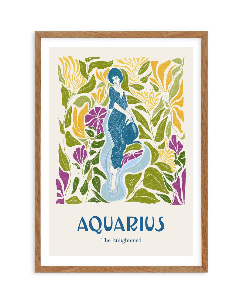 Aquarius By Jenny Liz Rome Art Print-PRINT-Olive et Oriel-Olive et Oriel-50x70 cm | 19.6" x 27.5"-Walnut-With White Border-Buy-Australian-Art-Prints-Online-with-Olive-et-Oriel-Your-Artwork-Specialists-Austrailia-Decorate-With-Coastal-Photo-Wall-Art-Prints-From-Our-Beach-House-Artwork-Collection-Fine-Poster-and-Framed-Artwork