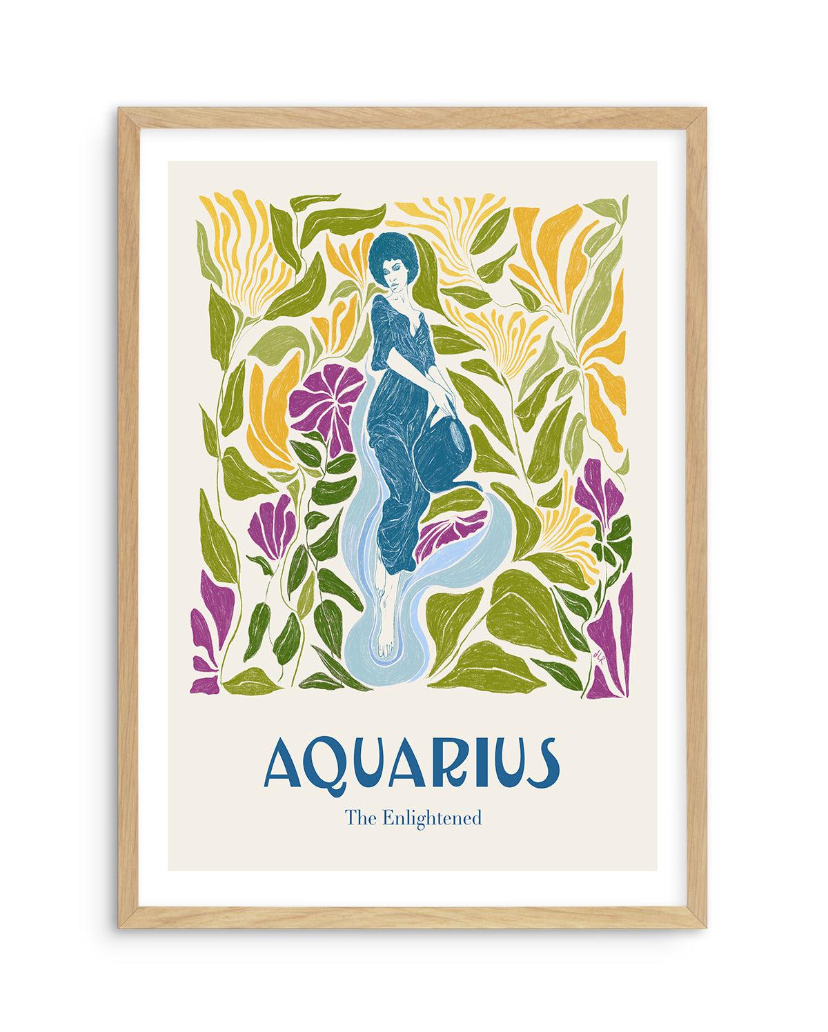 Aquarius By Jenny Liz Rome Art Print-PRINT-Olive et Oriel-Olive et Oriel-A5 | 5.8" x 8.3" | 14.8 x 21cm-Oak-With White Border-Buy-Australian-Art-Prints-Online-with-Olive-et-Oriel-Your-Artwork-Specialists-Austrailia-Decorate-With-Coastal-Photo-Wall-Art-Prints-From-Our-Beach-House-Artwork-Collection-Fine-Poster-and-Framed-Artwork