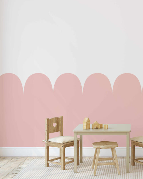 Arch Shaped Scallop Decal-Decals-Olive et Oriel-Decorate your kids bedroom wall decor with removable wall decals, these fabric kids decals are a great way to add colour and update your children's bedroom. Available as girls wall decals or boys wall decals, there are also nursery decals.