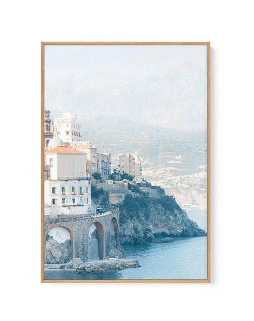 Atrani View | Amalfi | Framed Canvas-CANVAS-You can shop wall art online with Olive et Oriel for everything from abstract art to fun kids wall art. Our beautiful modern art prints and canvas art are available from large canvas prints to wall art paintings and our proudly Australian artwork collection offers only the highest quality framed large wall art and canvas art Australia - You can buy fashion photography prints or Hampton print posters and paintings on canvas from Olive et Oriel and have 