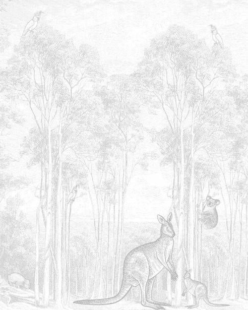 Australian Bush Animals Wallpaper Mural in Mist-Wallpaper-Buy Kids Removable Wallpaper Online Our Custom Made Children‚àö¬¢‚Äö√á¬®‚Äö√ë¬¢s Wallpapers Are A Fun Way To Decorate And Enhance Boys Bedroom Decor And Girls Bedrooms They Are An Amazing Addition To Your Kids Bedroom Walls Our Collection of Kids Wallpaper Is Sure To Transform Your Kids Rooms Interior Style From Pink Wallpaper To Dinosaur Wallpaper Even Marble Wallpapers For Teen Boys Shop Peel And Stick Wallpaper Online Today With Olive et Oriel