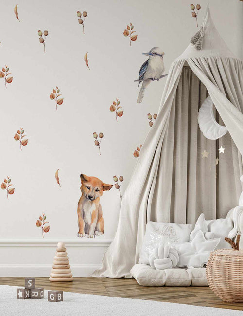 Australian Bush Decal set-Decals-Olive et Oriel-Decorate your kids bedroom wall decor with removable wall decals, these fabric kids decals are a great way to add colour and update your children's bedroom. Available as girls wall decals or boys wall decals, there are also nursery decals.