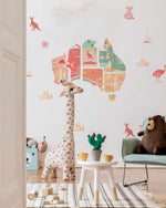 Australian Map Puzzle Peel & Stick Decal - Bright-Decals-Olive et Oriel-Decorate your kids bedroom wall decor with removable wall decals, these fabric kids decals are a great way to add colour and update your children's bedroom. Available as girls wall decals or boys wall decals, there are also nursery decals.