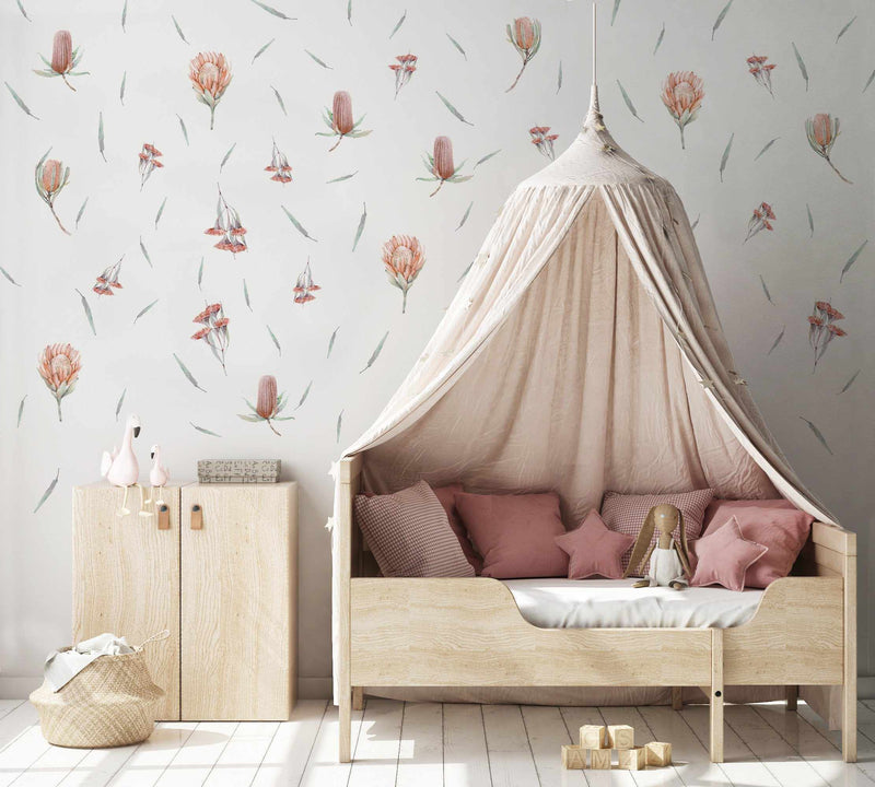 Australian Native Flowers Decal set-Decals-Olive et Oriel-Decorate your kids bedroom wall decor with removable wall decals, these fabric kids decals are a great way to add colour and update your children's bedroom. Available as girls wall decals or boys wall decals, there are also nursery decals.