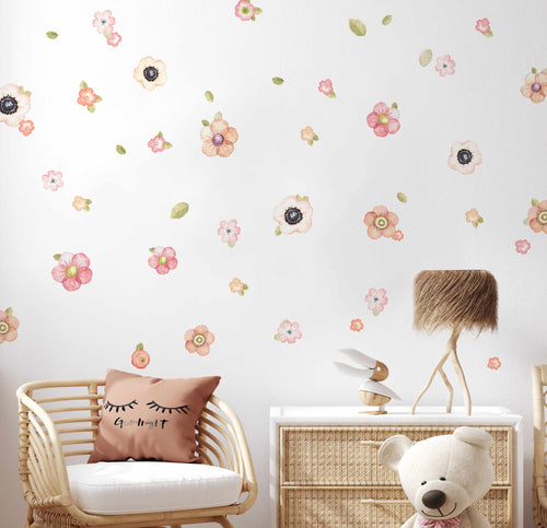 Avas Garden Decal Set-Decals-Olive et Oriel-Decorate your kids bedroom wall decor with removable wall decals, these fabric kids decals are a great way to add colour and update your children's bedroom. Available as girls wall decals or boys wall decals, there are also nursery decals.