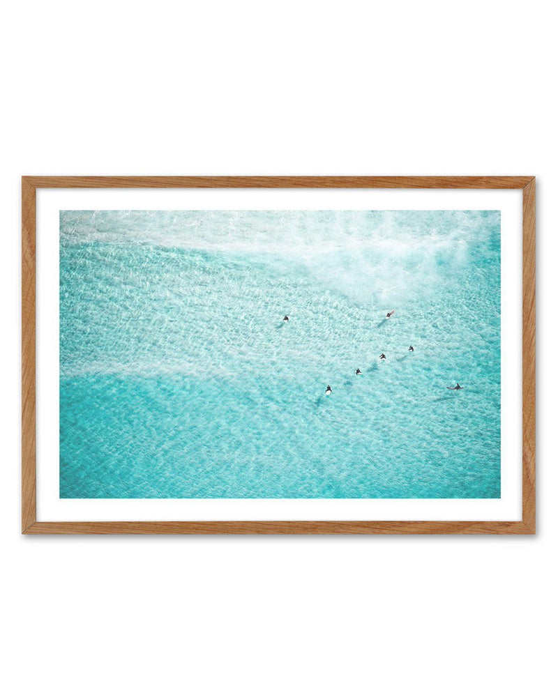 Azure Waters, Bondi Art Print-PRINT-Olive et Oriel-Olive et Oriel-50x70 cm | 19.6" x 27.5"-Walnut-With White Border-Buy-Australian-Art-Prints-Online-with-Olive-et-Oriel-Your-Artwork-Specialists-Austrailia-Decorate-With-Coastal-Photo-Wall-Art-Prints-From-Our-Beach-House-Artwork-Collection-Fine-Poster-and-Framed-Artwork