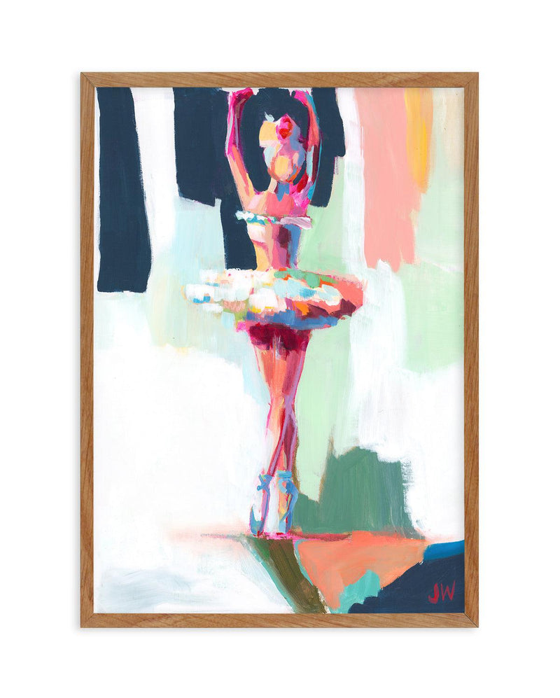 Ballerina by Jenny Westenhofer Art Print-PRINT-Olive et Oriel-Jenny Westenhofer-50x70 cm | 19.6" x 27.5"-Walnut-With White Border-Buy-Australian-Art-Prints-Online-with-Olive-et-Oriel-Your-Artwork-Specialists-Austrailia-Decorate-With-Coastal-Photo-Wall-Art-Prints-From-Our-Beach-House-Artwork-Collection-Fine-Poster-and-Framed-Artwork