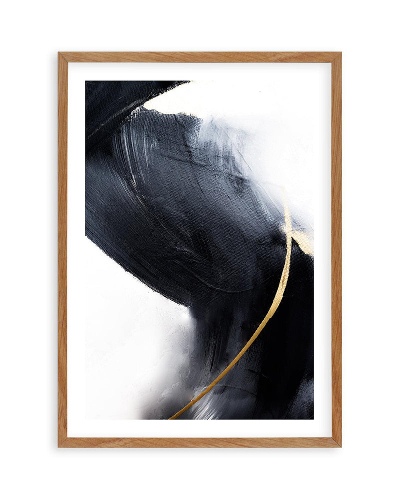 Balmain II Abstract Painting Art With Gold\ Framed Art Print or