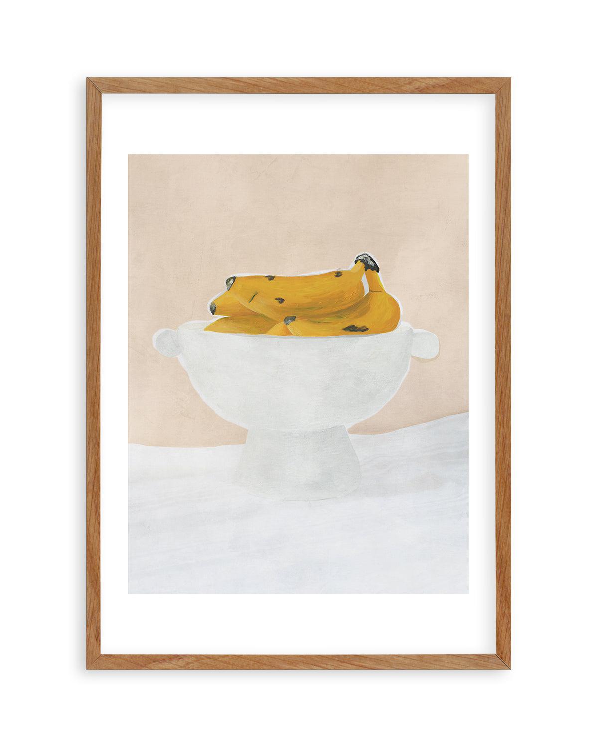 Bananas Art Print-PRINT-Olive et Oriel-Olive et Oriel-50x70 cm | 19.6" x 27.5"-Walnut-With White Border-Buy-Australian-Art-Prints-Online-with-Olive-et-Oriel-Your-Artwork-Specialists-Austrailia-Decorate-With-Coastal-Photo-Wall-Art-Prints-From-Our-Beach-House-Artwork-Collection-Fine-Poster-and-Framed-Artwork