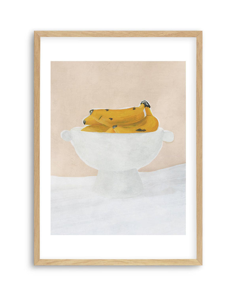 Bananas Art Print-PRINT-Olive et Oriel-Olive et Oriel-A5 | 5.8" x 8.3" | 14.8 x 21cm-Oak-With White Border-Buy-Australian-Art-Prints-Online-with-Olive-et-Oriel-Your-Artwork-Specialists-Austrailia-Decorate-With-Coastal-Photo-Wall-Art-Prints-From-Our-Beach-House-Artwork-Collection-Fine-Poster-and-Framed-Artwork