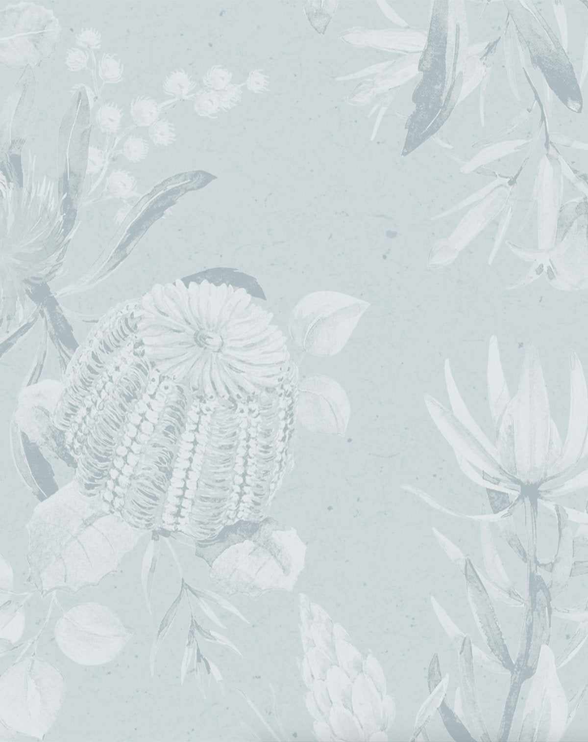 Banksia in Duck Egg Blue Wallpaper - Olive et Oriel