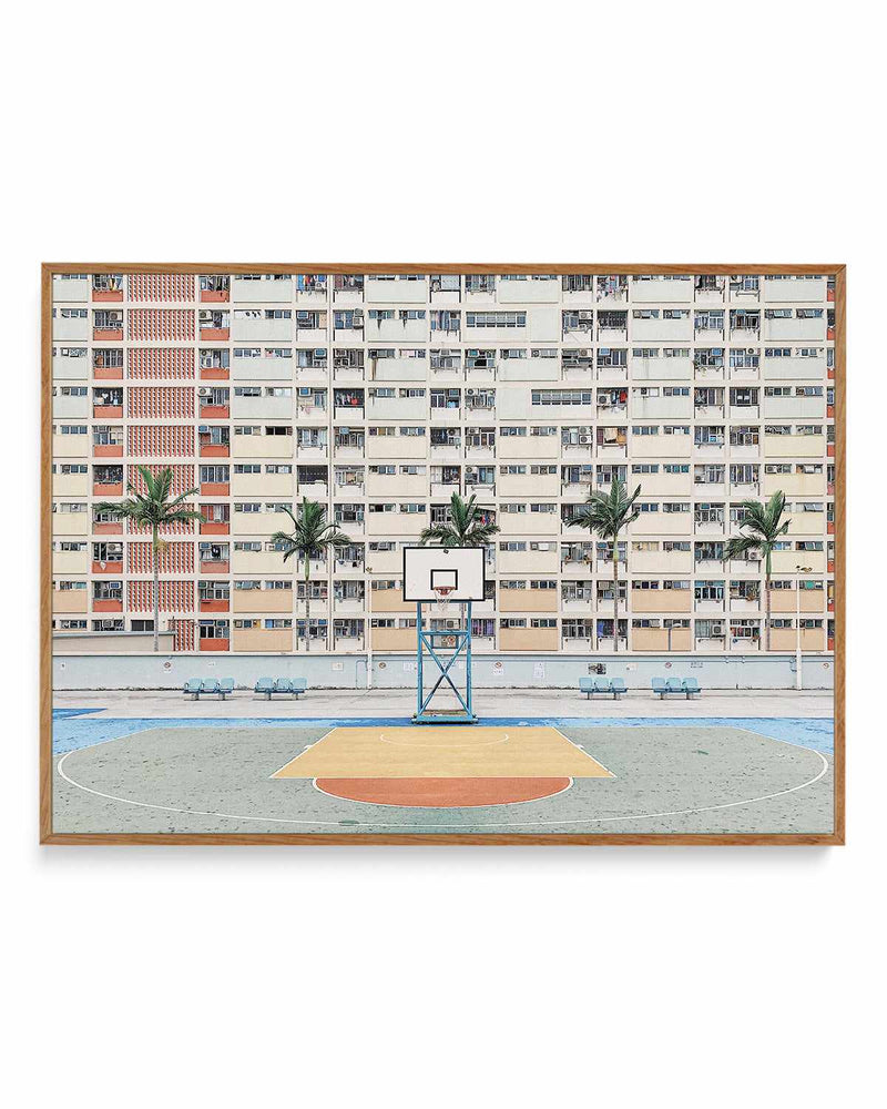 Basketball LS by Caleb Morris | Framed Canvas Art Print