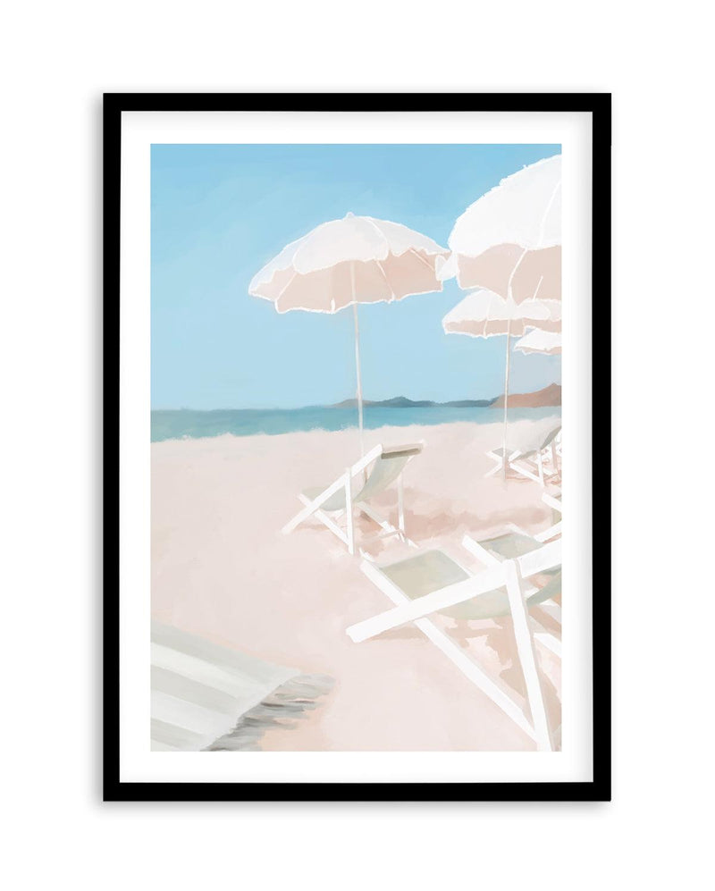 Beach Club I Art Print-PRINT-Olive et Oriel-Jess Mckinnon-A5 | 5.8" x 8.3" | 14.8 x 21cm-Black-With White Border-Buy-Australian-Art-Prints-Online-with-Olive-et-Oriel-Your-Artwork-Specialists-Austrailia-Decorate-With-Coastal-Photo-Wall-Art-Prints-From-Our-Beach-House-Artwork-Collection-Fine-Poster-and-Framed-Artwork