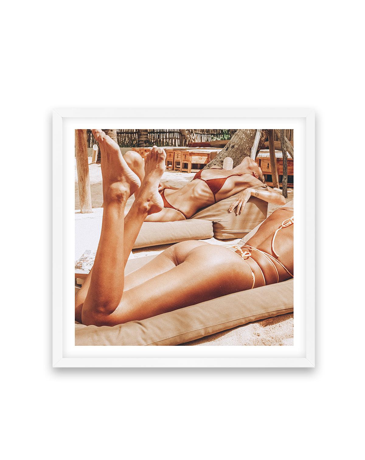 Beach Club SQ by Amy Hallam Art Print-PRINT-Olive et Oriel-Amy Hallam-70x70 cm | 27.5" x 27.5"-White-With White Border-Buy-Australian-Art-Prints-Online-with-Olive-et-Oriel-Your-Artwork-Specialists-Austrailia-Decorate-With-Coastal-Photo-Wall-Art-Prints-From-Our-Beach-House-Artwork-Collection-Fine-Poster-and-Framed-Artwork