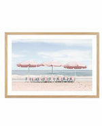 Beach Days | Pink Umbrellas Art Print-PRINT-Olive et Oriel-Olive et Oriel-A5 | 5.8" x 8.3" | 14.8 x 21cm-Oak-With White Border-Buy-Australian-Art-Prints-Online-with-Olive-et-Oriel-Your-Artwork-Specialists-Austrailia-Decorate-With-Coastal-Photo-Wall-Art-Prints-From-Our-Beach-House-Artwork-Collection-Fine-Poster-and-Framed-Artwork