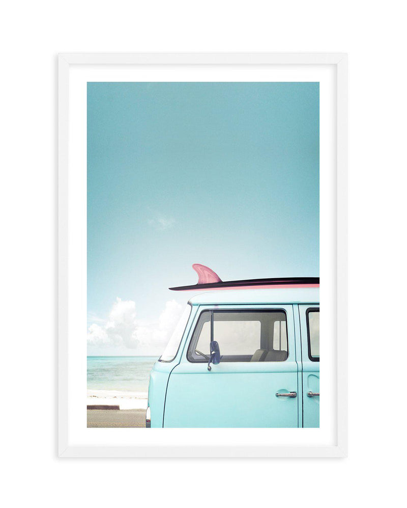 Beach Kombi Art Print-PRINT-Olive et Oriel-Olive et Oriel-A4 | 8.3" x 11.7" | 21 x 29.7cm-White-With White Border-Buy-Australian-Art-Prints-Online-with-Olive-et-Oriel-Your-Artwork-Specialists-Austrailia-Decorate-With-Coastal-Photo-Wall-Art-Prints-From-Our-Beach-House-Artwork-Collection-Fine-Poster-and-Framed-Artwork
