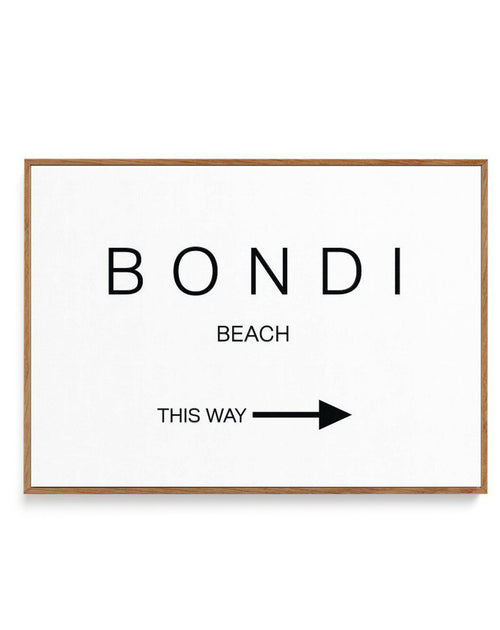 Beach - This Way | Personalise Me! | Framed Canvas-CANVAS-You can shop wall art online with Olive et Oriel for everything from abstract art to fun kids wall art. Our beautiful modern art prints and canvas art are available from large canvas prints to wall art paintings and our proudly Australian artwork collection offers only the highest quality framed large wall art and canvas art Australia - You can buy fashion photography prints or Hampton print posters and paintings on canvas from Olive et O