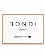 Beach - This Way | Personalise Me! | Framed Canvas Art Print