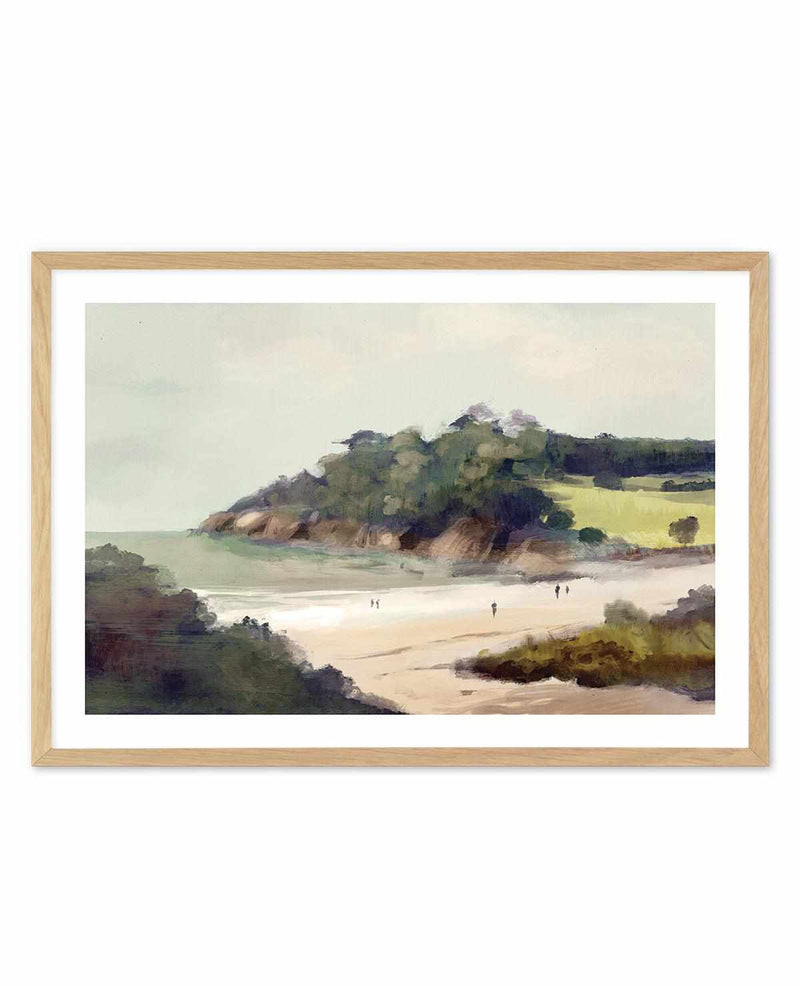 Beach View by Dan Hobday Art Print-PRINT-Olive et Oriel-Dan hobday-A5 | 5.8" x 8.3" | 14.8 x 21cm-Oak-With White Border-Buy-Australian-Art-Prints-Online-with-Olive-et-Oriel-Your-Artwork-Specialists-Austrailia-Decorate-With-Coastal-Photo-Wall-Art-Prints-From-Our-Beach-House-Artwork-Collection-Fine-Poster-and-Framed-Artwork