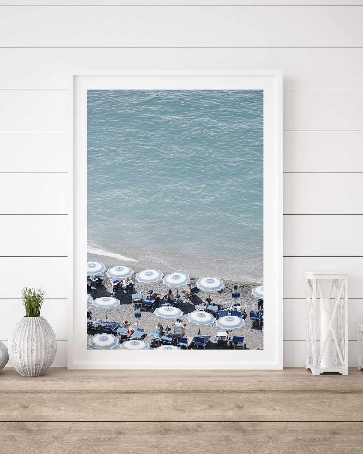 Beachfront Umbrellas by Renee Rae Art Print