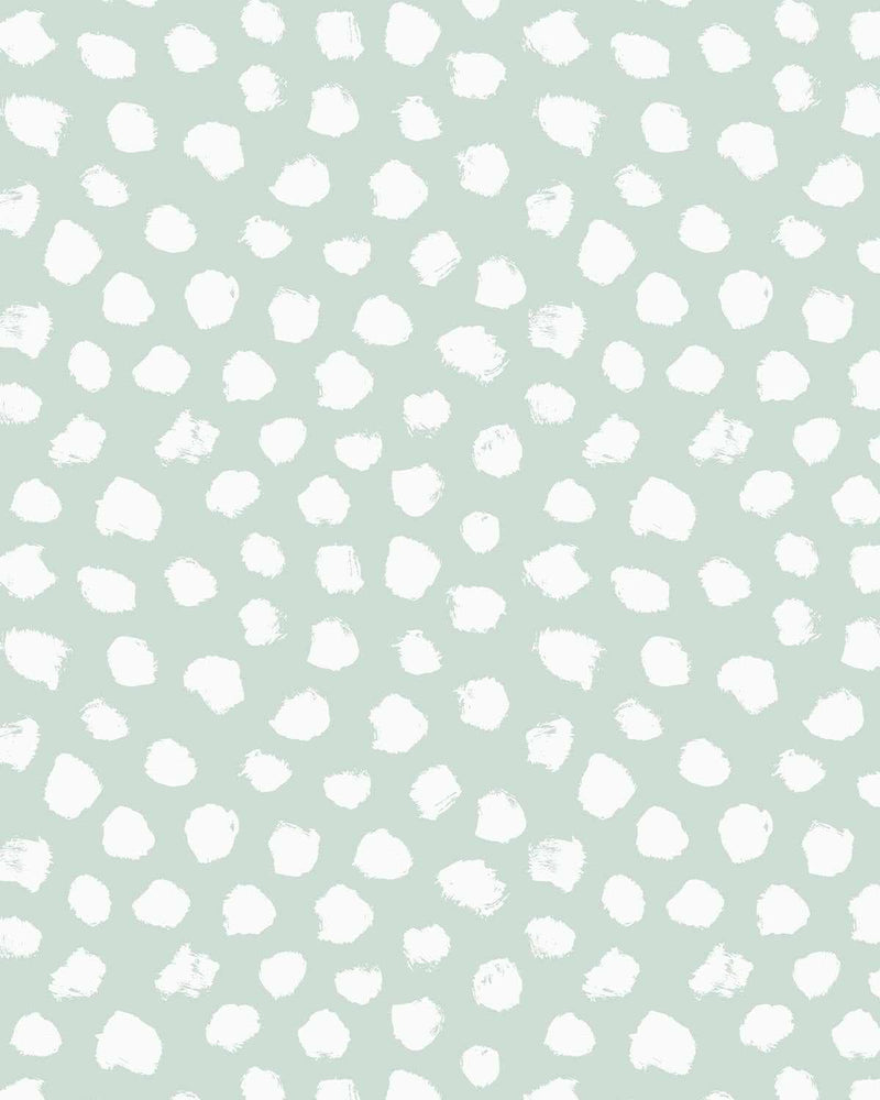 Bella's Dots Modern Mint Wallpaper-Wallpaper-Buy Kids Removable Wallpaper Online Our Custom Made Children√¢‚Ç¨‚Ñ¢s Wallpapers Are A Fun Way To Decorate And Enhance Boys Bedroom Decor And Girls Bedrooms They Are An Amazing Addition To Your Kids Bedroom Walls Our Collection of Kids Wallpaper Is Sure To Transform Your Kids Rooms Interior Style From Pink Wallpaper To Dinosaur Wallpaper Even Marble Wallpapers For Teen Boys Shop Peel And Stick Wallpaper Online Today With Olive et Oriel
