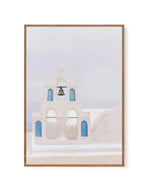 Bells Of Santorini | Framed Canvas-Shop Greece Wall Art Prints Online with Olive et Oriel - Our collection of Greek Islands art prints offer unique wall art including blue domes of Santorini in Oia, mediterranean sea prints and incredible posters from Milos and other Greece landscape photography - this collection will add mediterranean blue to your home, perfect for updating the walls in coastal, beach house style. There is Greece art on canvas and extra large wall art with fast, free shipping a