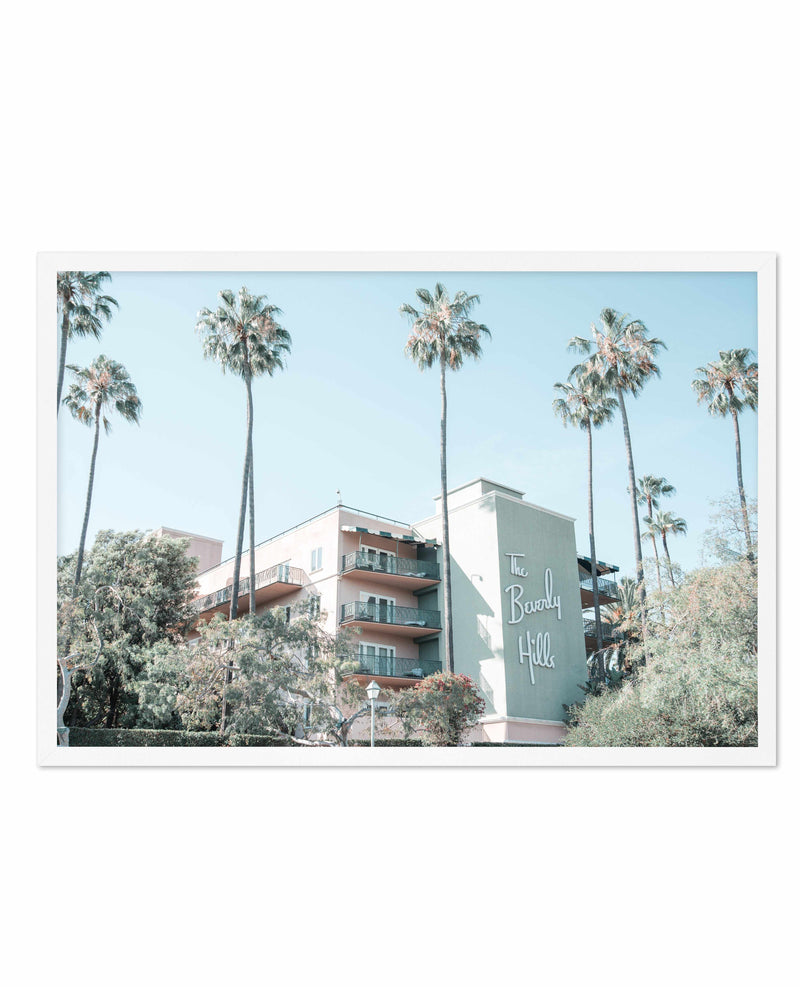Beverly Hills Hotel | LS | Vintage Art Print-PRINT-Olive et Oriel-Olive et Oriel-A5 | 5.8" x 8.3" | 14.8 x 21cm-White-With White Border-Buy-Australian-Art-Prints-Online-with-Olive-et-Oriel-Your-Artwork-Specialists-Austrailia-Decorate-With-Coastal-Photo-Wall-Art-Prints-From-Our-Beach-House-Artwork-Collection-Fine-Poster-and-Framed-Artwork
