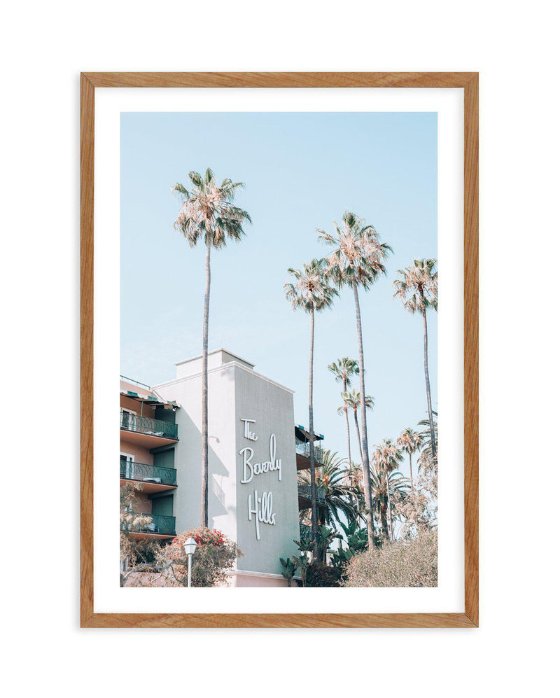 Beverly Hills Hotel | PT | Vintage Art Print-PRINT-Olive et Oriel-Olive et Oriel-50x70 cm | 19.6" x 27.5"-Walnut-With White Border-Buy-Australian-Art-Prints-Online-with-Olive-et-Oriel-Your-Artwork-Specialists-Austrailia-Decorate-With-Coastal-Photo-Wall-Art-Prints-From-Our-Beach-House-Artwork-Collection-Fine-Poster-and-Framed-Artwork