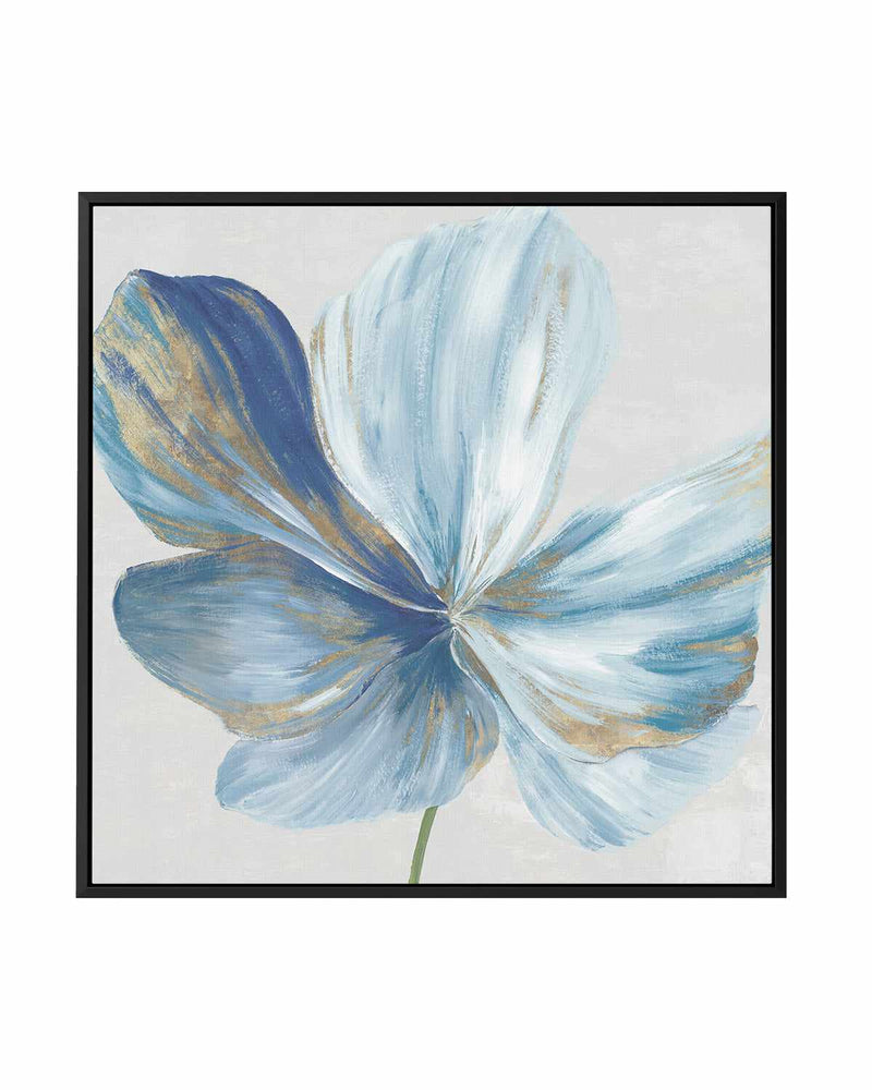 Big Blue Flower II | Framed Canvas Art Print