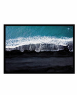 Black Sand Beach | LS Art Print-PRINT-Olive et Oriel-Olive et Oriel-A5 | 5.8" x 8.3" | 14.8 x 21cm-Black-With White Border-Buy-Australian-Art-Prints-Online-with-Olive-et-Oriel-Your-Artwork-Specialists-Austrailia-Decorate-With-Coastal-Photo-Wall-Art-Prints-From-Our-Beach-House-Artwork-Collection-Fine-Poster-and-Framed-Artwork
