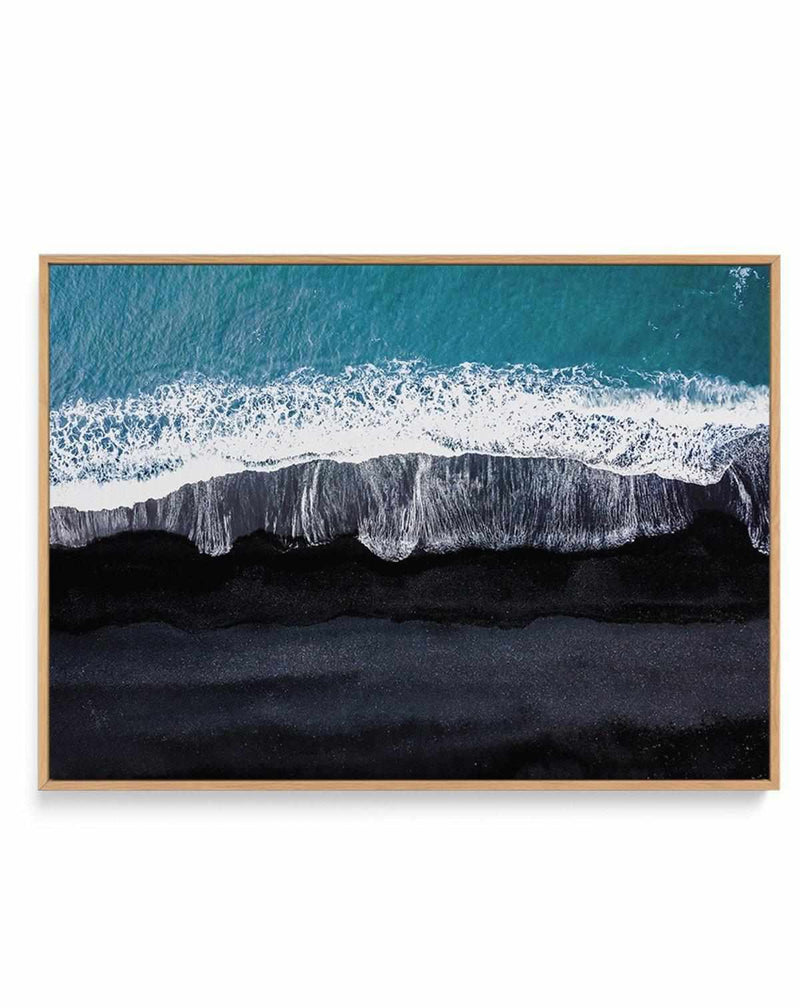 Black Sand Beach | LS | Framed Canvas
