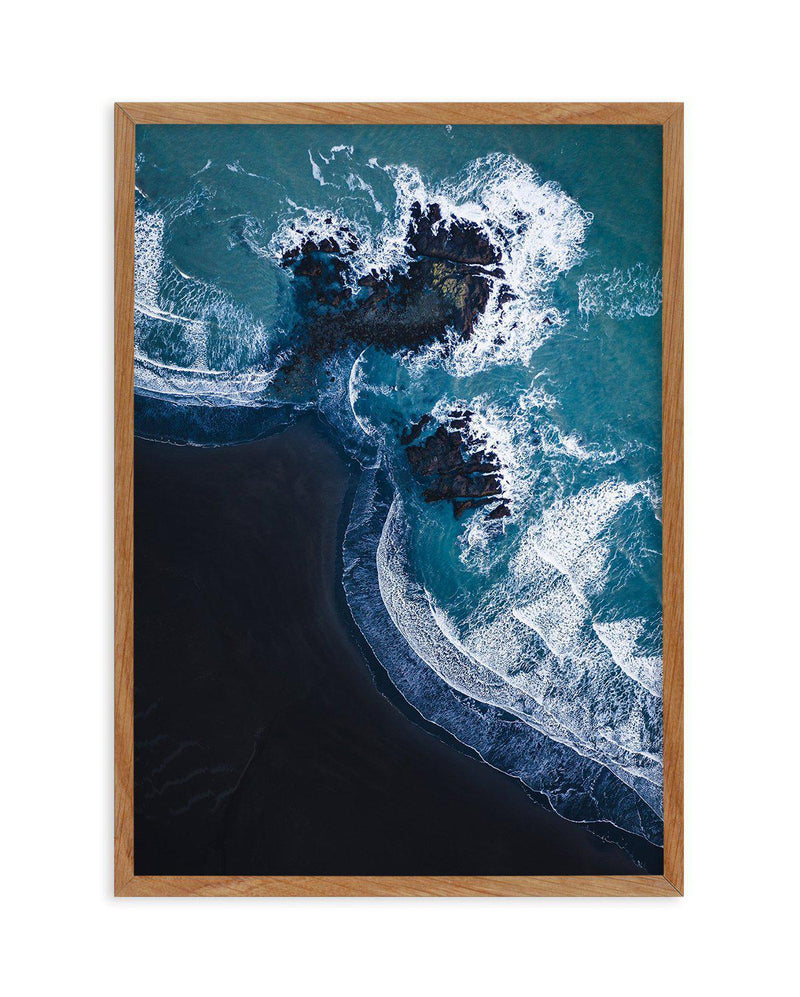 Black Sand Beach | PT Art Print-PRINT-Olive et Oriel-Olive et Oriel-50x70 cm | 19.6" x 27.5"-Walnut-With White Border-Buy-Australian-Art-Prints-Online-with-Olive-et-Oriel-Your-Artwork-Specialists-Austrailia-Decorate-With-Coastal-Photo-Wall-Art-Prints-From-Our-Beach-House-Artwork-Collection-Fine-Poster-and-Framed-Artwork