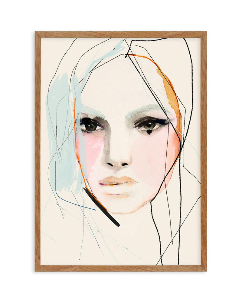 Blanche by Leigh Viner Art Print-PRINT-Olive et Oriel-Leigh Viner-50x70 cm | 19.6" x 27.5"-Walnut-With White Border-Buy-Australian-Art-Prints-Online-with-Olive-et-Oriel-Your-Artwork-Specialists-Austrailia-Decorate-With-Coastal-Photo-Wall-Art-Prints-From-Our-Beach-House-Artwork-Collection-Fine-Poster-and-Framed-Artwork