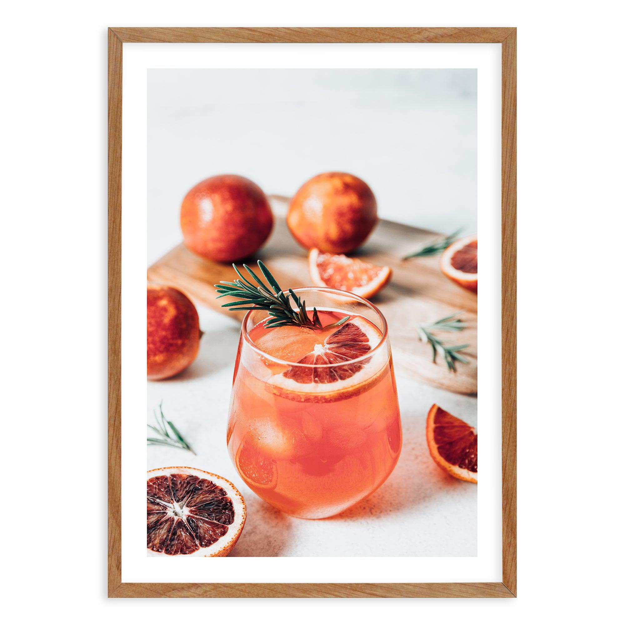 Blood Orange Spritz Art Print-PRINT-Olive et Oriel-Olive et Oriel-50x70 cm | 19.6" x 27.5"-Walnut-With White Border-Buy-Australian-Art-Prints-Online-with-Olive-et-Oriel-Your-Artwork-Specialists-Austrailia-Decorate-With-Coastal-Photo-Wall-Art-Prints-From-Our-Beach-House-Artwork-Collection-Fine-Poster-and-Framed-Artwork