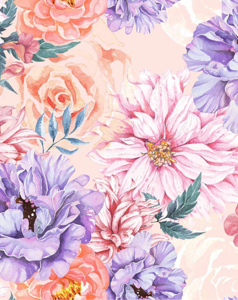 Blooming Brightly Wallpaper-Wallpaper-Buy Kids Removable Wallpaper Online Our Custom Made Children‚àö¬¢‚Äö√á¬®‚Äö√ë¬¢s Wallpapers Are A Fun Way To Decorate And Enhance Boys Bedroom Decor And Girls Bedrooms They Are An Amazing Addition To Your Kids Bedroom Walls Our Collection of Kids Wallpaper Is Sure To Transform Your Kids Rooms Interior Style From Pink Wallpaper To Dinosaur Wallpaper Even Marble Wallpapers For Teen Boys Shop Peel And Stick Wallpaper Online Today With Olive et Oriel