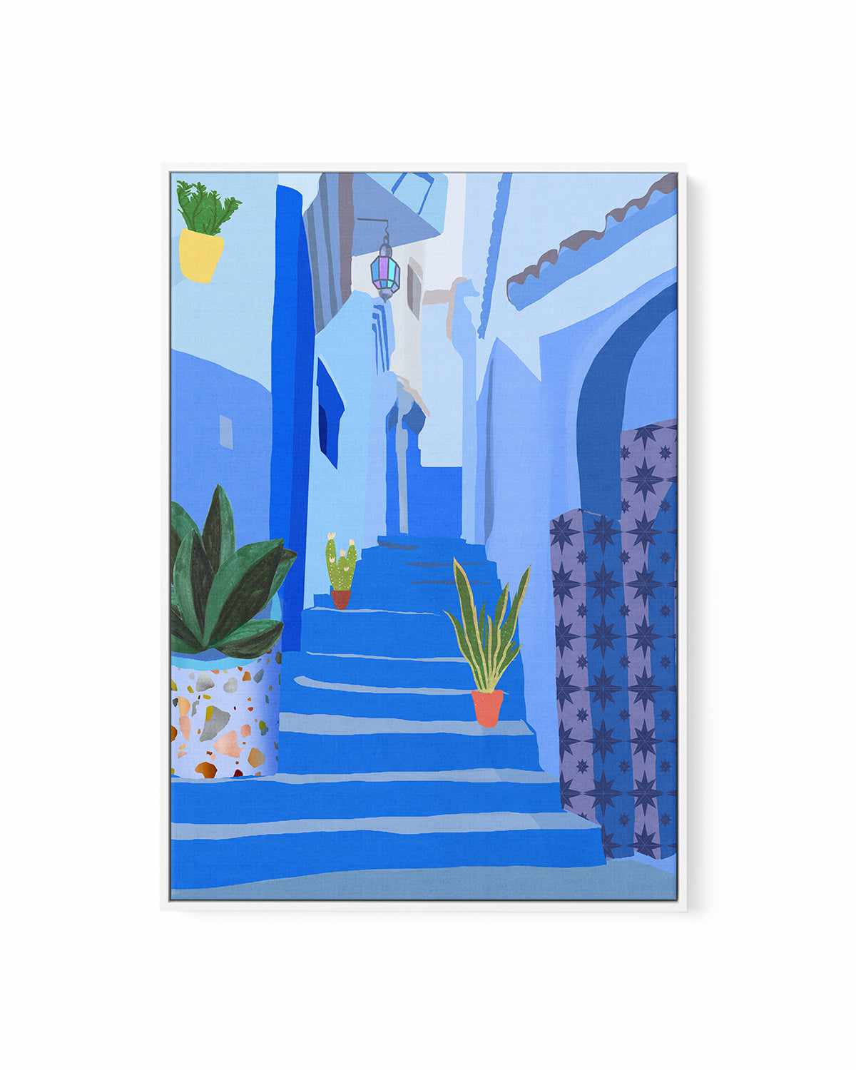 Blue City by Petra Lizde | Framed Canvas Art Print