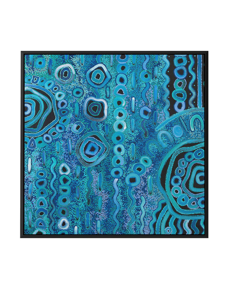 Blue Rain I SQ | Framed Canvas-CANVAS-You can shop wall art online with Olive et Oriel for everything from abstract art to fun kids wall art. Our beautiful modern art prints and canvas art are available from large canvas prints to wall art paintings and our proudly Australian artwork collection offers only the highest quality framed large wall art and canvas art Australia - You can buy fashion photography prints or Hampton print posters and paintings on canvas from Olive et Oriel and have them d
