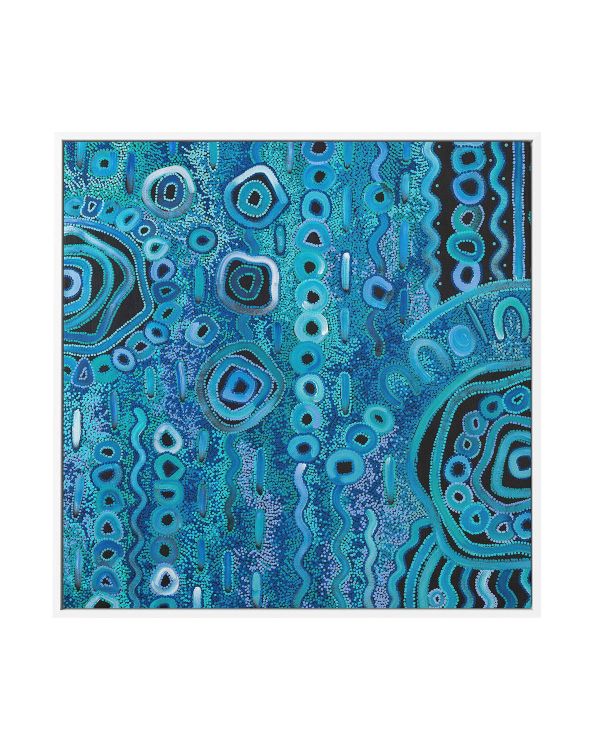 Blue Rain I SQ | Framed Canvas-CANVAS-You can shop wall art online with Olive et Oriel for everything from abstract art to fun kids wall art. Our beautiful modern art prints and canvas art are available from large canvas prints to wall art paintings and our proudly Australian artwork collection offers only the highest quality framed large wall art and canvas art Australia - You can buy fashion photography prints or Hampton print posters and paintings on canvas from Olive et Oriel and have them d